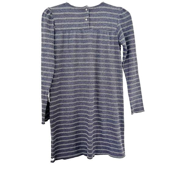 Buho girls gray striped ruffled ribbed long sleeve dress size 10 NWT - Picture 4 of 9